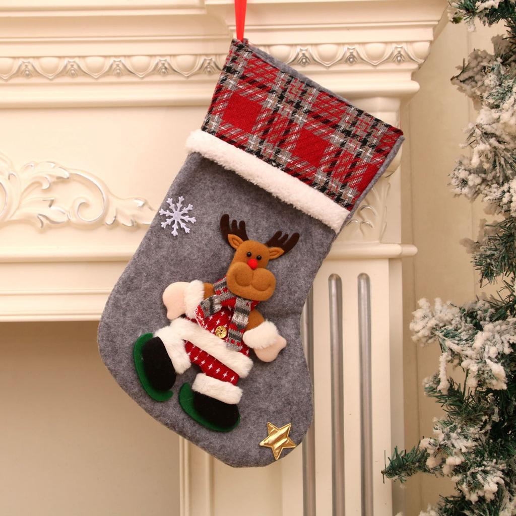 Christmas Atmosphere Decoration Santa Christmas Stocking Gift Bag Candy Bag