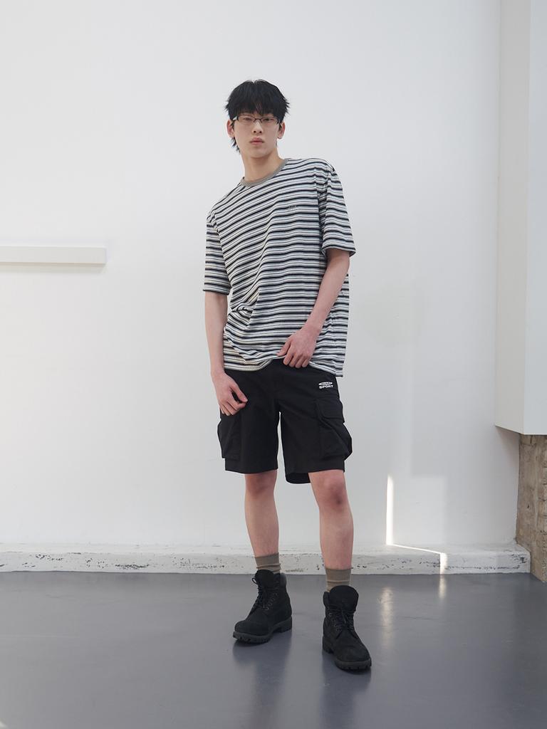Gijunmaen Logo Cargo Shorts Black