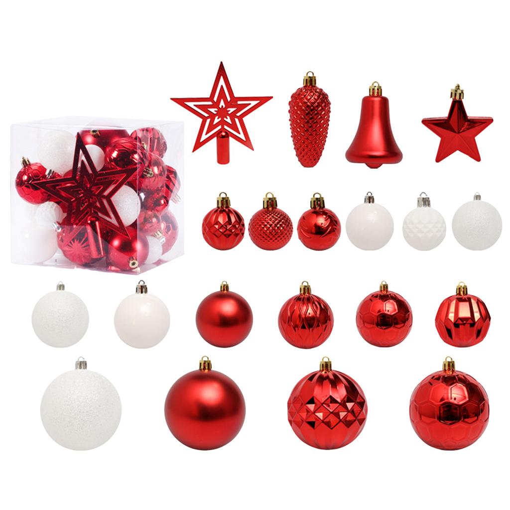 45Pcs/1 Set Christmas Balls Christmas Tree Hanging Ornaments Xmas Tree Pendants Christmas Tree Holiday New Year Decoration