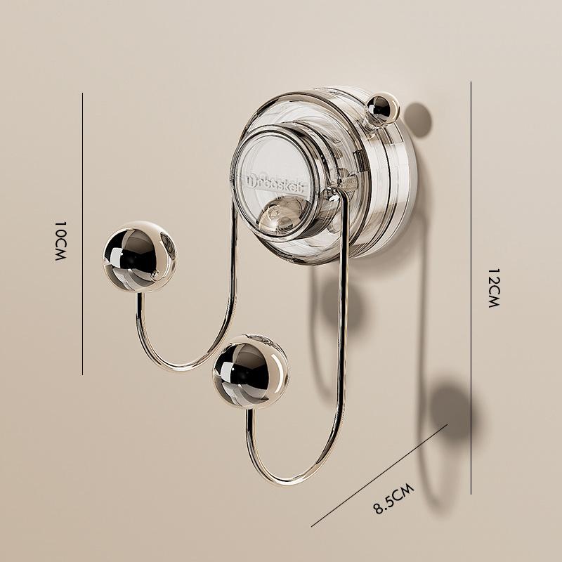 

Дом Многофункциональный Крючок без пробивки Легкая роскошь Ванная комната Прихожая Крючок для одежды Креативная настенная полка-органайзер для хранения прозрачный