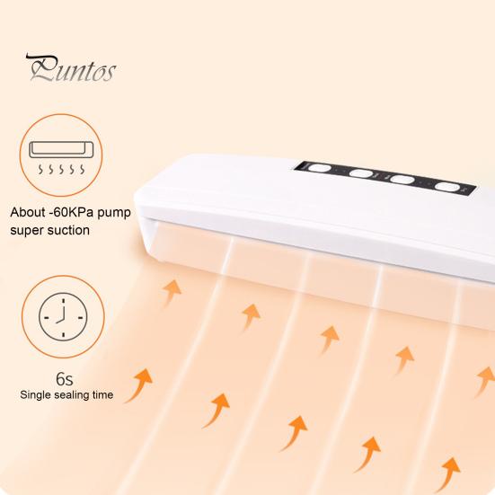 Automatic Vacuum Sealer Machine Strong Suction Power Food Sealer Machine High Efficiency Food Storage Air Sealer
