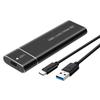 M.2 SSD Enclosure: Supports NGFF/NVMe to USB 3.1 Type-C, Solid State Metal Design