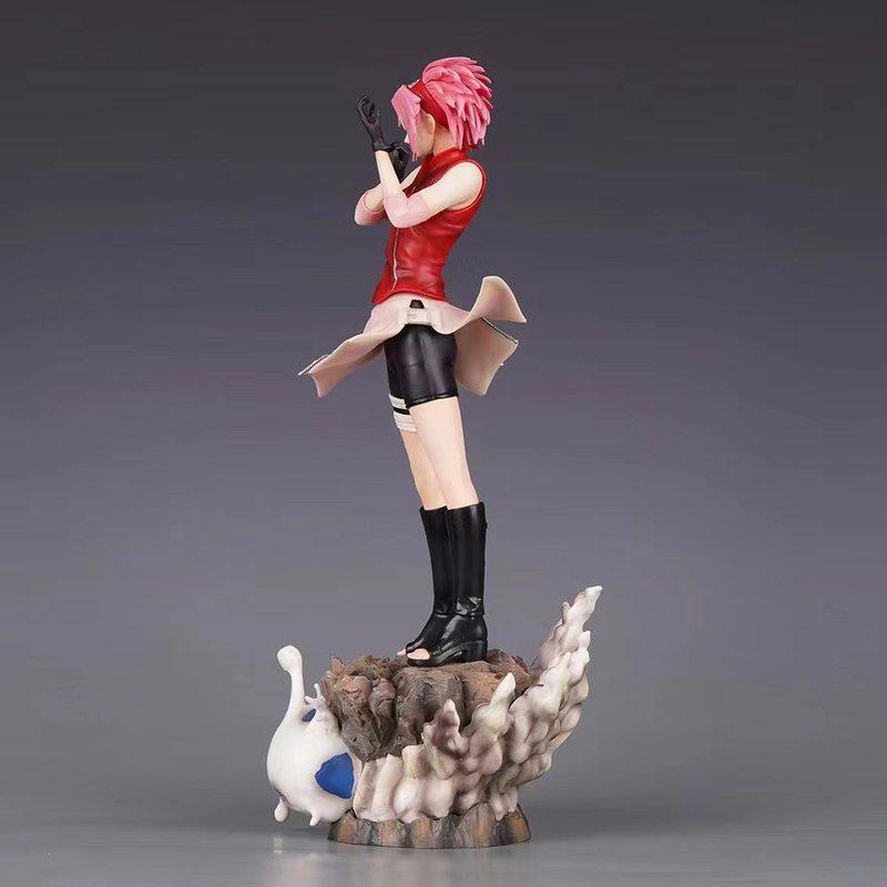 Naruto Gk Haruno Sakura Anime Figures Gate God Series Beautiful Girls Combat Posture Model Desktop Decoration Statue Toy KidsGift