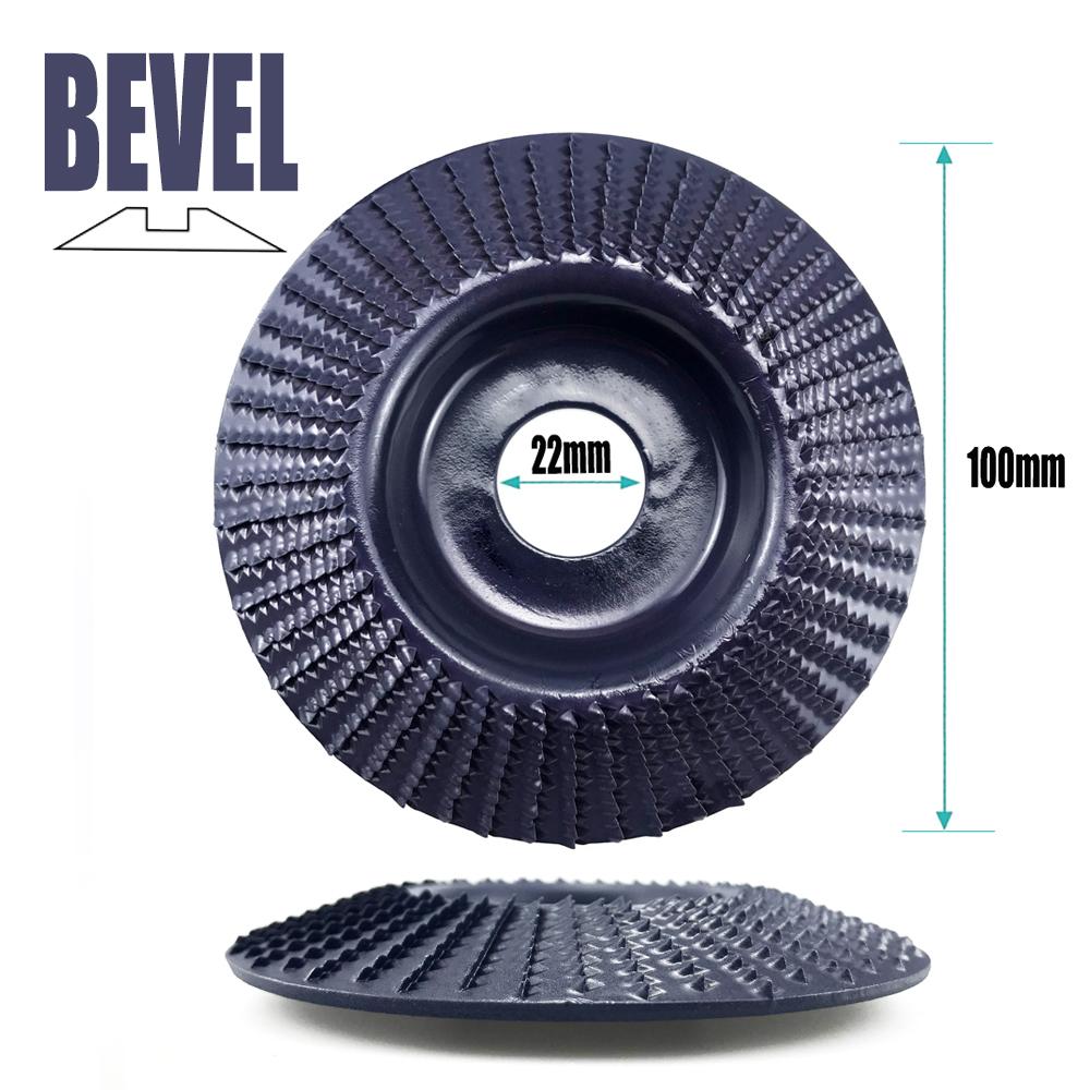 100mm Plane Bevel Angle Grinding Wheel 16/22mm Aperture Rotary Disc Sanding Woods Carving Tool Abrasive Disc for Angle Grinder