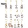 Pet Loss Sympathy Gift Hair Memorial Keychain, Dog Keepsake Holder, Transparent Jewelry Bottle Pendant, Portable Commemorative Charm for Keys