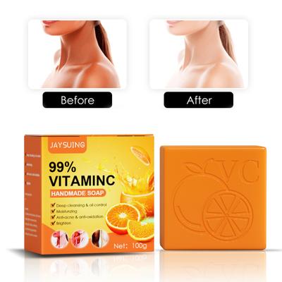 100g Skin Soap Mild Lightweight Moderate Non-Irritating Smoothing Moisturizing Portable Vitamin C Handmade Soap for Home