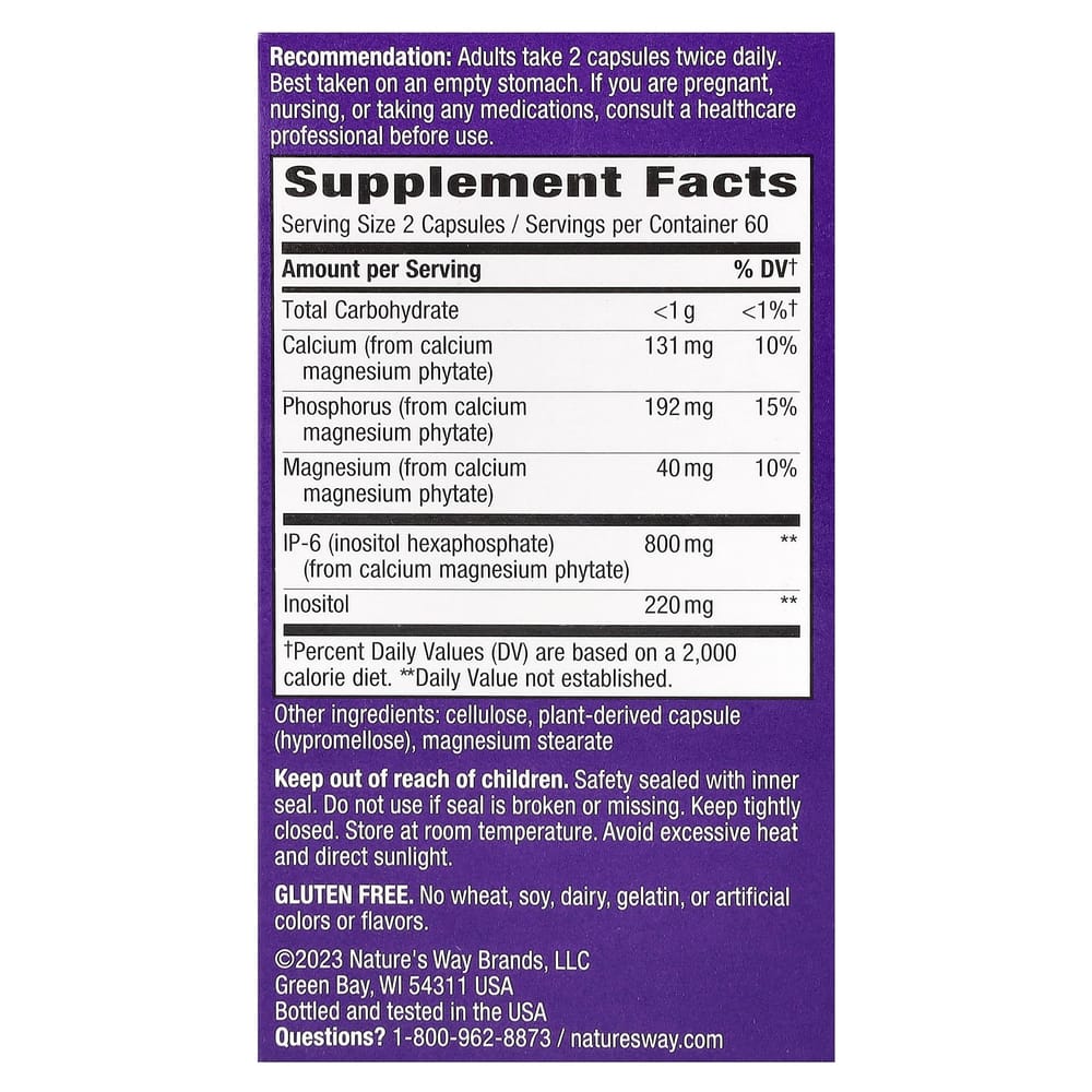 Natures Way Cell Forté IP-6 & Inositol Veggie Capsules, 120 Count
