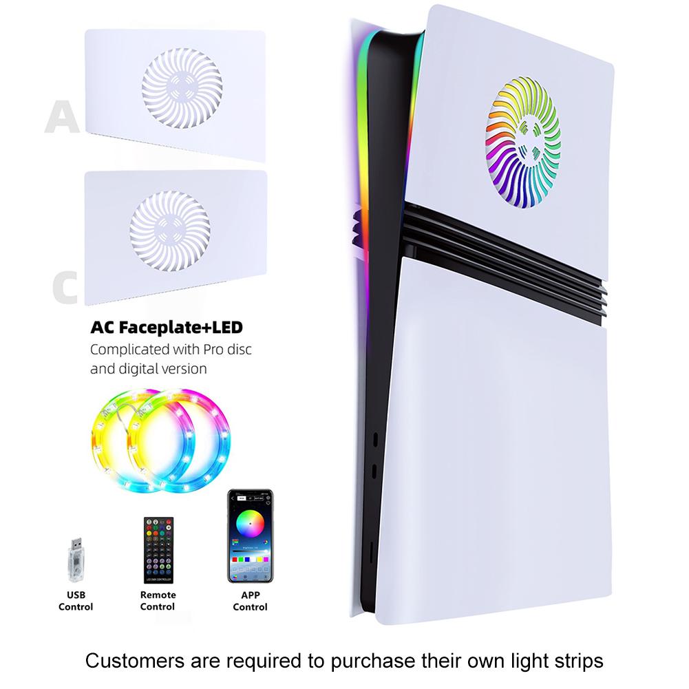 Pro konzoli PS5 Pro/PS5 Slim Přední kryt s větracím otvorem Pro Playstation 5 Slim/Pro Náhradní přední kryt Ochranný kryt