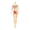 Soft Cloth Fashion Doll Beachwear Floral Print Doll Swimwear Doll Swimsuit Clothes  Doll Dress Up