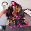 Warm Rhyme Floral Printing Fragrant Cloud Yarn Spring and Summer New Silk Scarf Large Long Scarf Travel Shawl Sun Protection Women's Scarf Headscarf