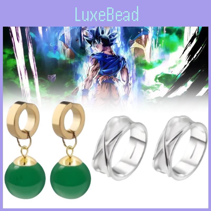 Collezione di Gioielli di Dragon Ball Super Goku Black Con Orecchini e Anello Per Appassionati di Anime