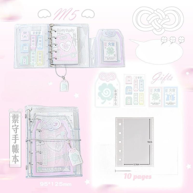 Transparent PVC Photocard Album for 3 Inch Card Amulet Series Photo Binder with 15pcs Lucky Charm Kpop Idol Photo Album 2025 New