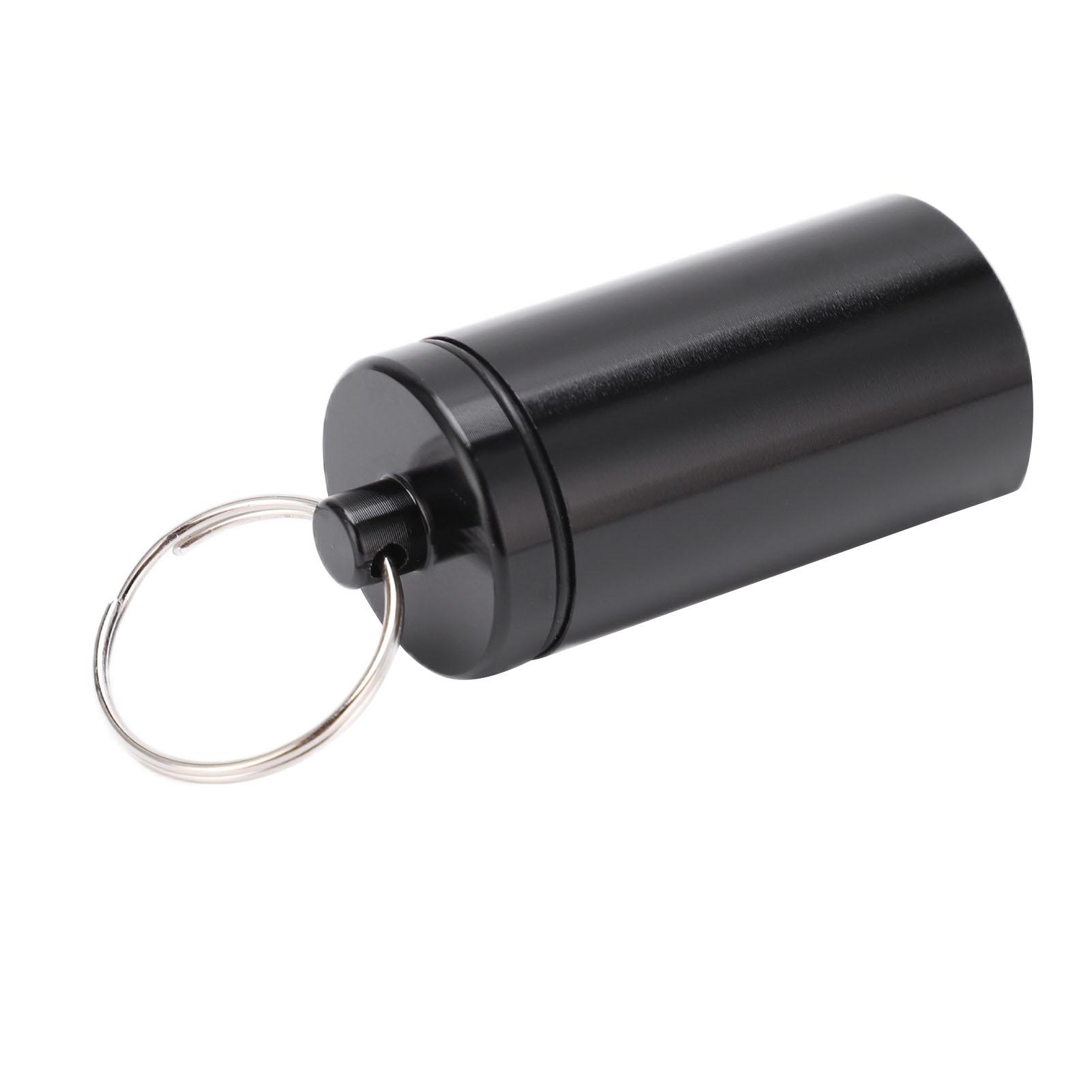 Aluminum Alloy Medicine Container Keychain   Holder for Outdoor Camping Hiking