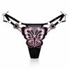 Butterfly Lace Thong for Women Low Waist G-String Transparent Mesh Panties Sexy Embroidered Briefs Adjustable Waist Culotte Femm
