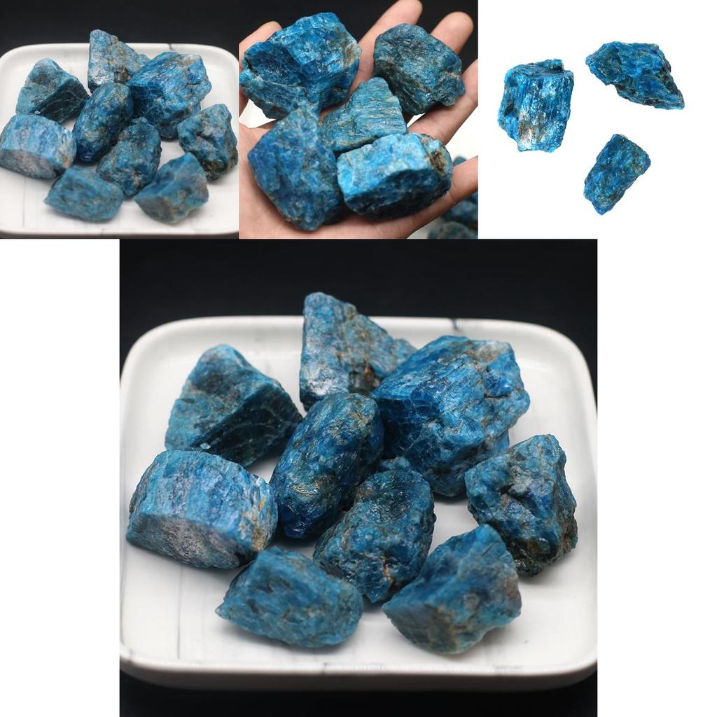 Nápadná kolekce apatitu Přírodní modré drahokamy a minerály Pro jedinečné dárky