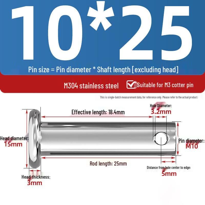 NICHUANG 304 Stainless Steel Flat Head Dowel Pin
