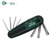 SATA Folding Hex Wrench & Screwdriver Set (3/4/5/6/8mm) Multifunctional Tool