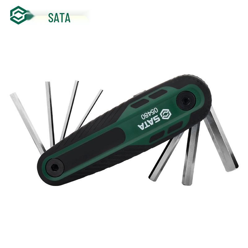 SATA Folding Hex Wrench & Screwdriver Set (3/4/5/6/8mm) Multifunctional Tool