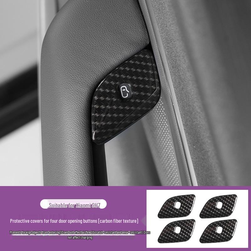 Xiaomi SU7 Rear Seat Fridge & Air Vent Cover with USB Port & Car Door Button Protector