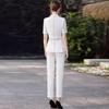Summer White Short Sleeve Professional Suit - Goddess Style Workwear