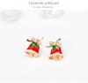 Women Christmas Small Bell Ear Studs Fashionable Earrings Jewelry Decoration for Ladies