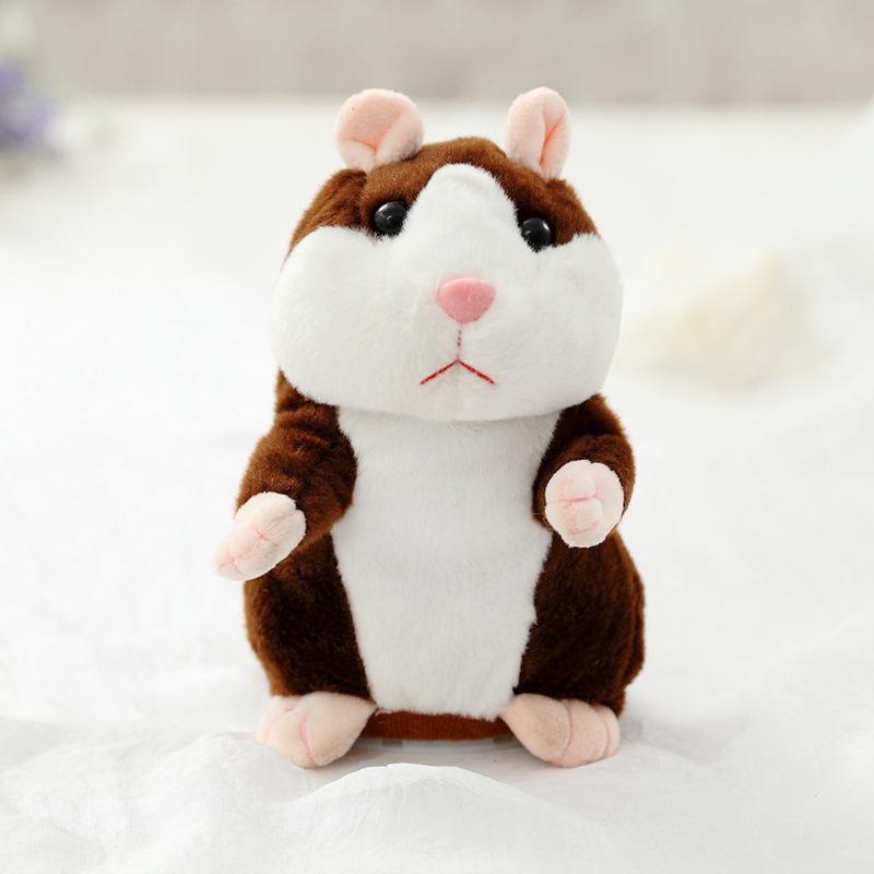Talking Little Hamster Doll Toy Record Children's Sducational Learn To Repeat Animal Plush Talking Nod Hamster Doll Toys