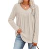 Women's Fashionable Long-sleeved Pullover Solid-color Top
