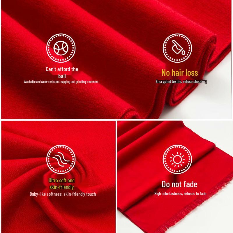 Custom Red Scarf for Company Meetings, Celebrations, and Reunions with Logo Printing