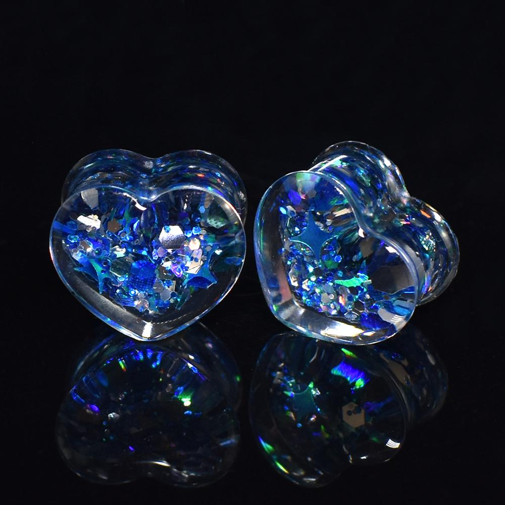Jauges d'oreille à paillettes scintillantes de 6 à 30mm, bouchons tunnels, extenseurs, bijoux pour le corps