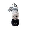 Lifelike Animal Cat Keychain Fluffy Simulation Cat Plush  Key Ring  Home Decor