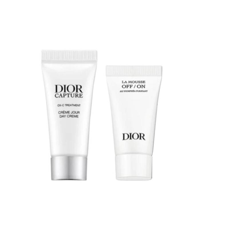 DIOR Energizing Day Cream Cleansing Sample Skin Care Set Firming Moisturizing Cleansing Anti-Aging Day Cream 5ml + Water Lily Facial Cleanser 5ml белый