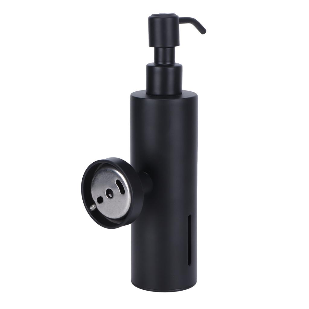 200ml Runder Seifenspender Wandmontiert Shampoo Duschgel Behälter Badezimmerzubehör Schwarz
