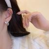High-End Japanese & Korean Zircon Bow Stud Earrings for Women - Fashionable, Niche Design