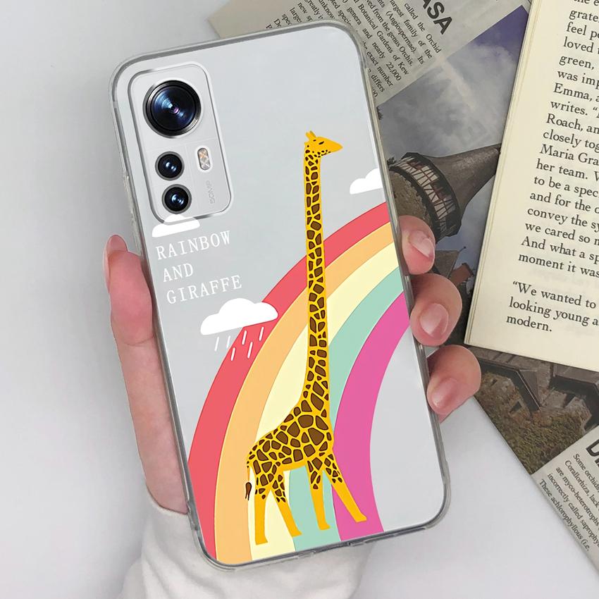 Handyhülle für Xiaomi 12 12S 12X 12T 13 15T Black Shark 1 2 3 4 5 Pro Schönes Regenbogenmuster Transparentes TPU Anti-Rutsch Weiche Hülle für Xiaomi Hülle