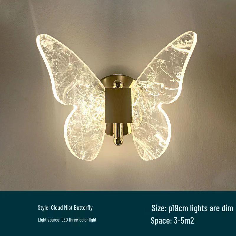 Modern Luxury Nordic Butterfly Wall Light - Minimalist Design for Corridor, Hotel, Bedroom, or TV Wall