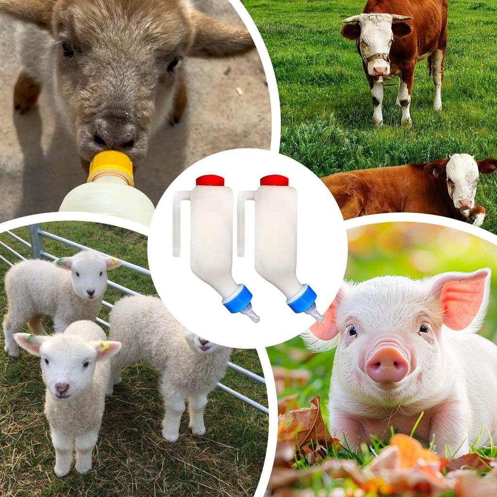 Ziegenmilch-Flasche mit Sauger Tragbare Kälber-Trinkflasche für Lamm Kalb Ochsen Nutztiere Viehbedarf