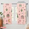 2pcs,2D Plane Printing Light Filtering Curtains Christmas Ornament Versatile Fabric (without Rod) Decorations Inside Use for