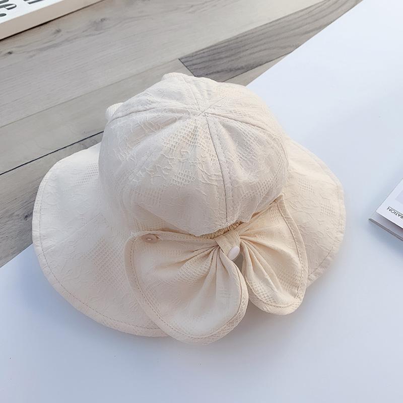Sweet Baby Summer Hat for Girls Cotton Fruit Print Kids Bucket Hats Bowknot Princess Children Sun Cap Beach Travel 1-3Y