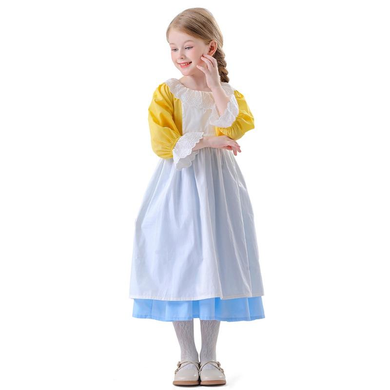 Halloween Farm Pastoral Little Girl Flower Shop Girl Costume Girl Civilian Maid Costume