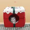 Christmas Cute Pet Winter Warm Pet Nest All Seasons Cat House Arctic Velvet Thickened Plush Cat Nest Mat