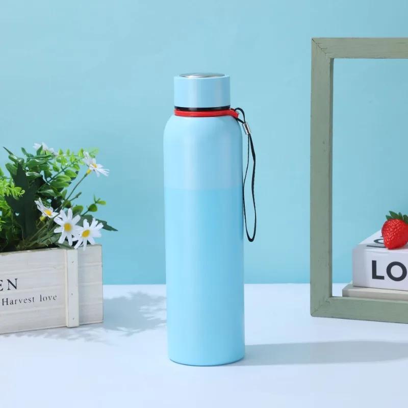 600-1000ml Outdoor Insulated Stainless Steel Bottle, Leakproof Large Capacity Thermos for Camping & Gym