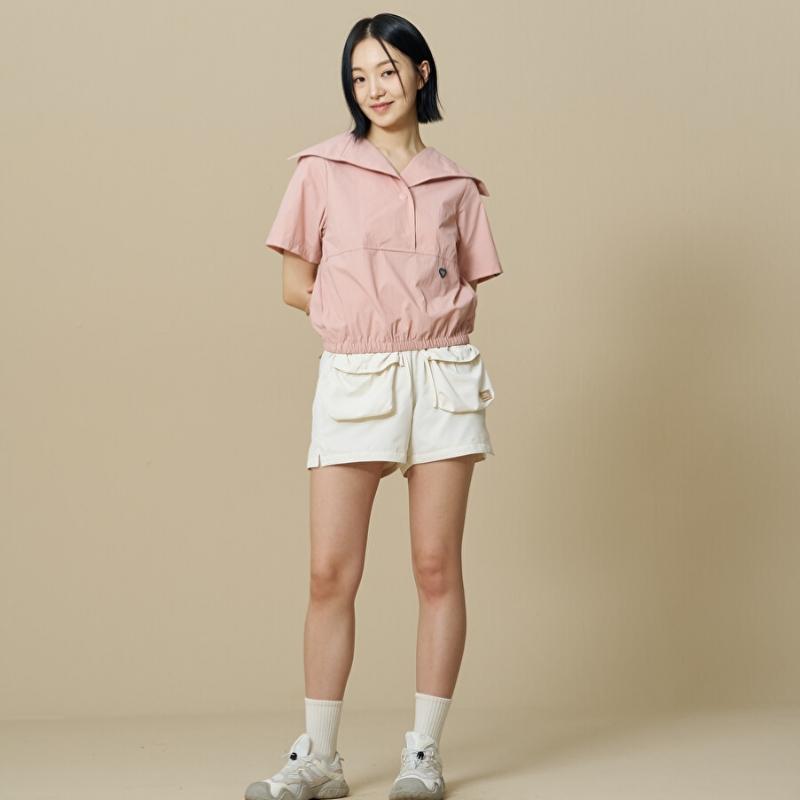 Women S Sailor Collar Short Sleeve Anorak