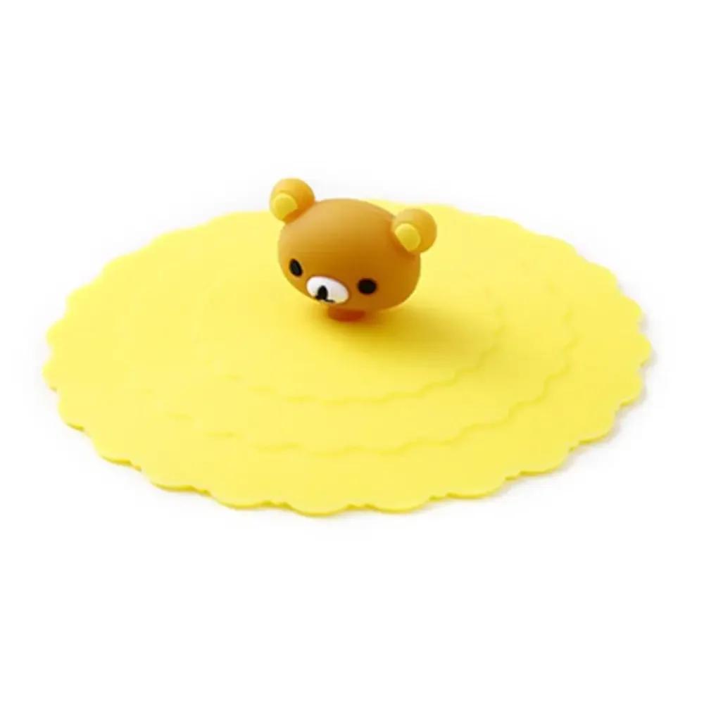 Heat-Resistant Silicone Tea Cup Cover 1Pc Reusable Cartoon Sealed Dustproof Leakproof Lid Tool