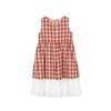 Girls' Summer Retro Plaid Vest Dress