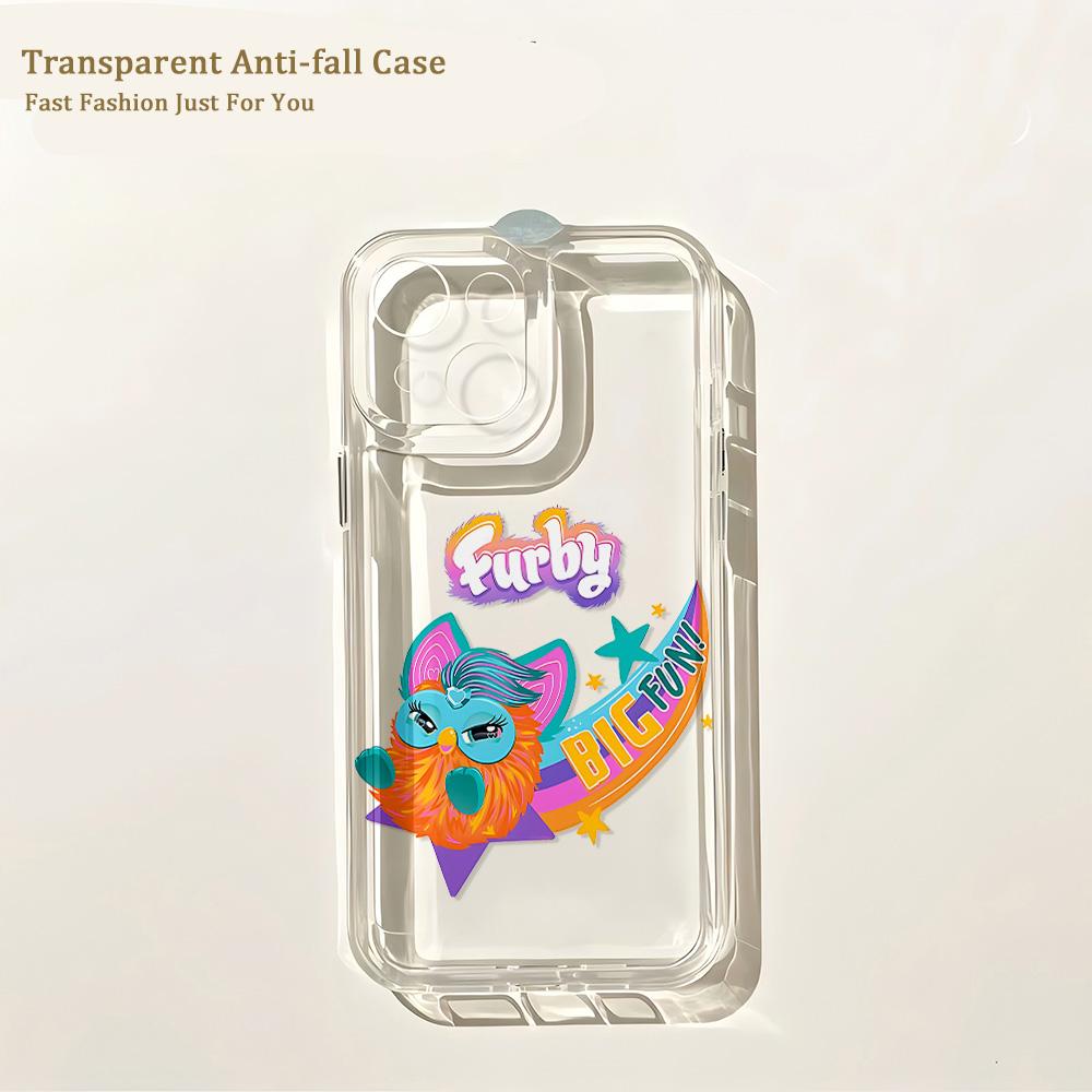 Cartoon Furbys New Phone Case for IPhone 17 16 16e 15 14 13 12 11 Mini Pro Max X XR XSMax 7 8 Air Plus Transparent Back Cover