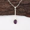 Amethyst Pendant Gemstone Jewelry, 925 Solid Sterling Silver Pendant, Gift For Women Handmade Pendant