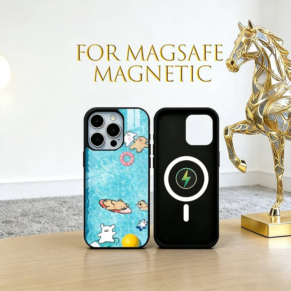 Beautiful Cartoon Phone Case For iPhone17,16,15,14,13,12,11 Plus,Pro Magnetic with Magsafe Wireless Charging