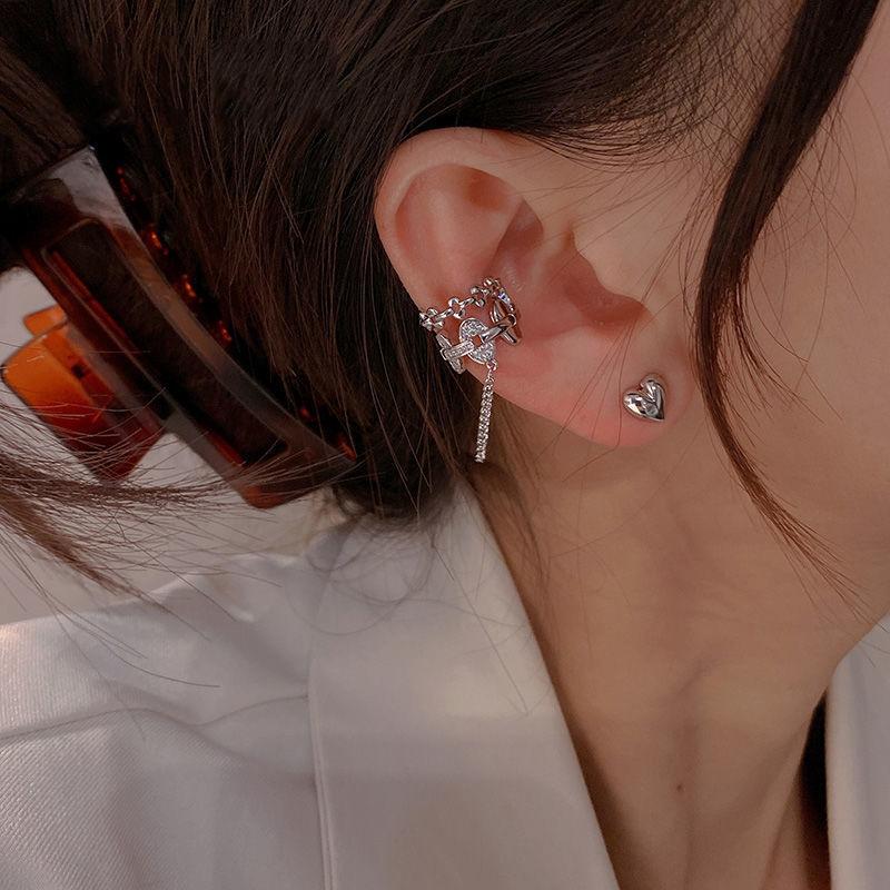 1 Pc New Punk Ear Clip Long Tassel No Piercing Hook Clip Earrings for Women Ear Cuff Earring Ear Line Fashion Jewelry Gift