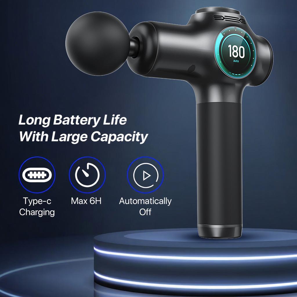 Massage GunDeep Tissue Massager Gun Percussion Massager For Pain Relief With 8 Massage Heads &99 Speeds