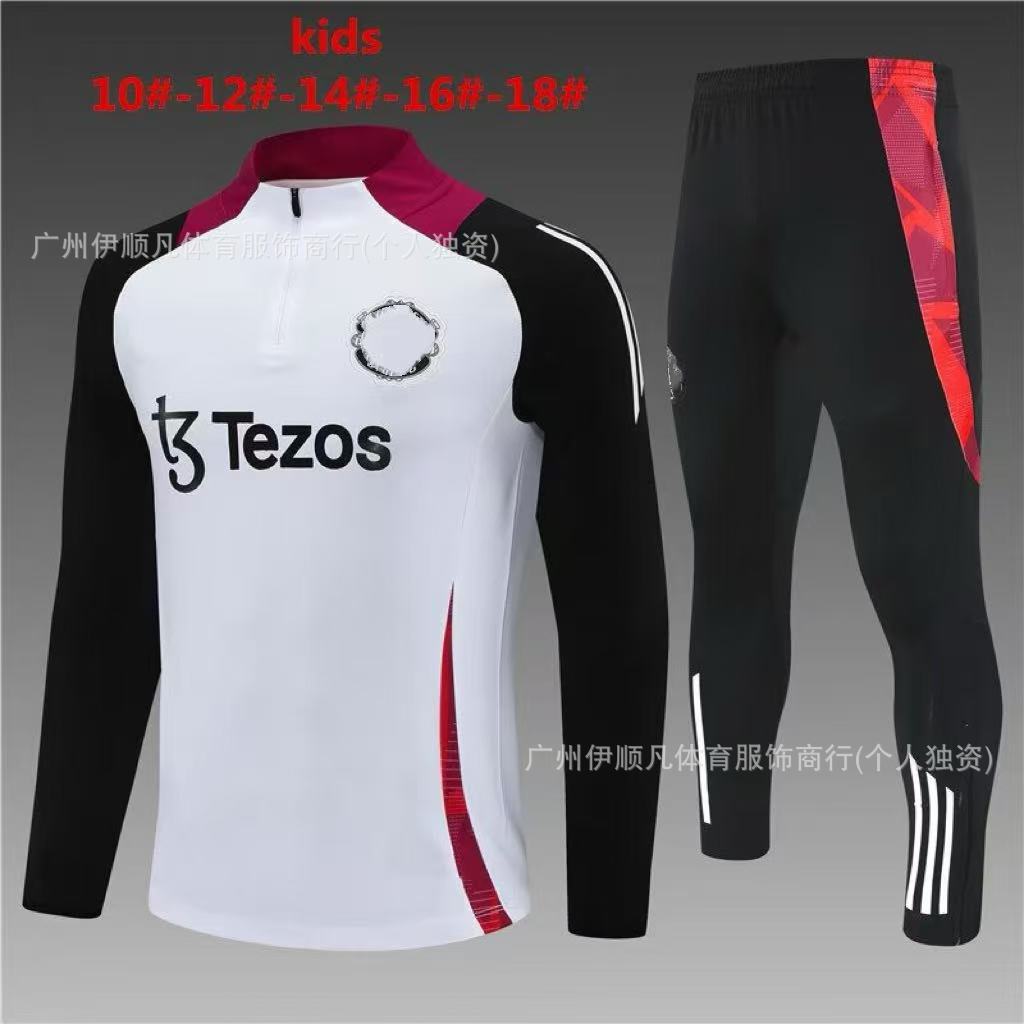 2425 Children s half-pull training jersey Marseille Korea Japan Spain Algeria football jersey 10